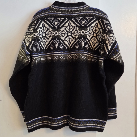 DALE OF NORWAY Nordic Quarter Zip Ski Sweater Wool Large - Picture 4 of 8